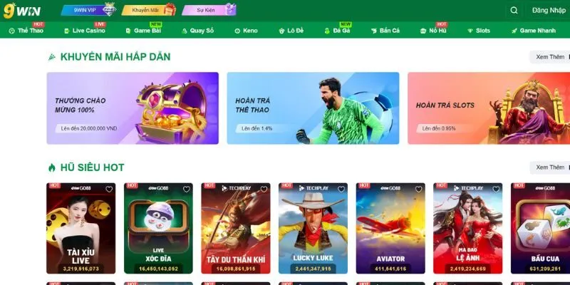 Khuyến mãi siêu hấp dẫn 9WIN với ưu đãi dành riêng hội viên VIP
