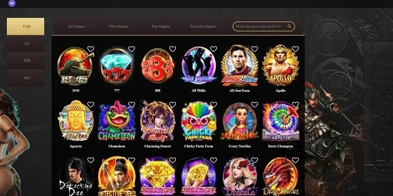 Các sảnh game nổi bật thu hút khách hàng tại Suncity